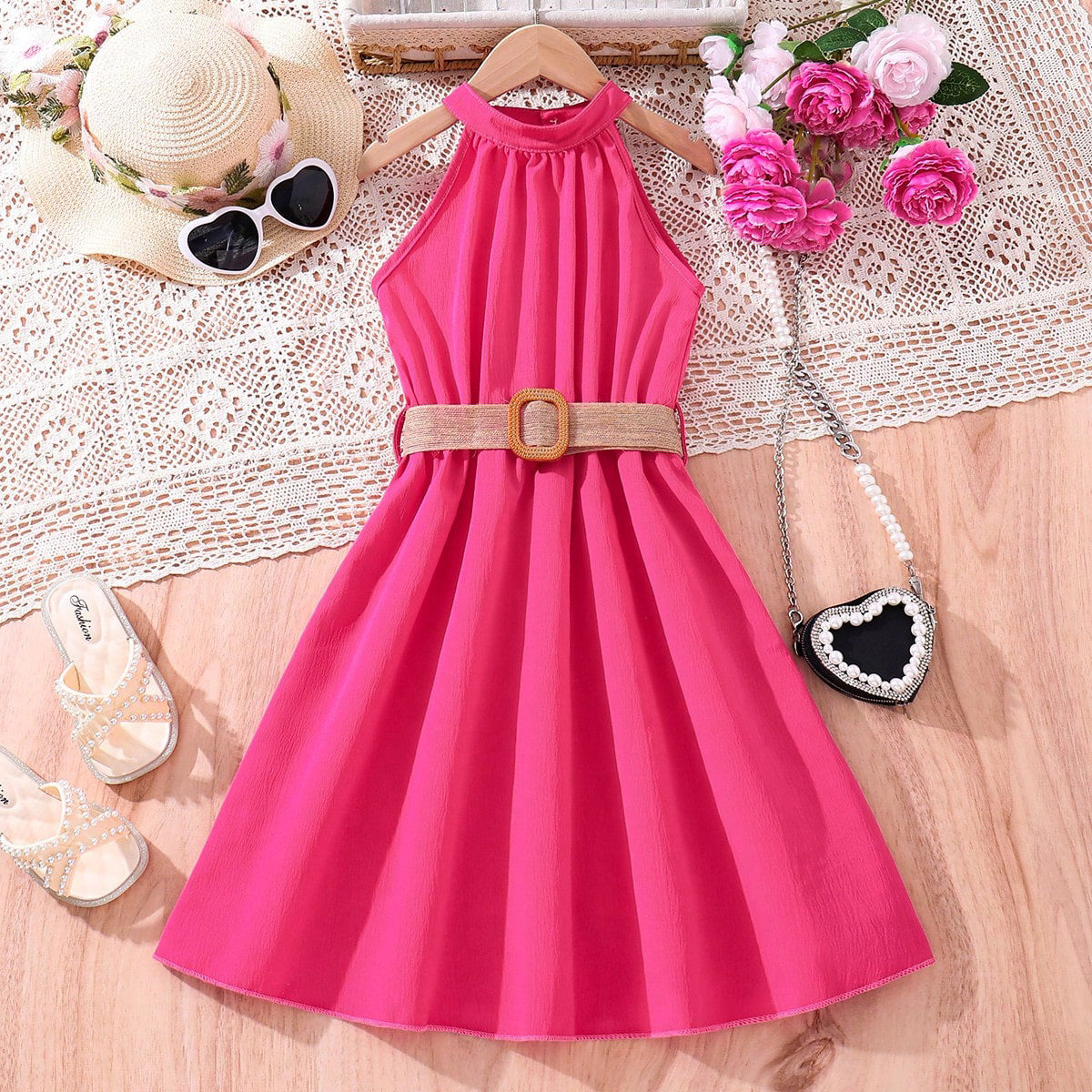 Children's Halter Sleeveless Princess Summer A- Line Children's Dress