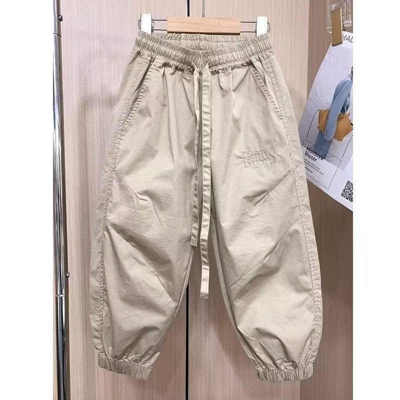 Children's Summer Cotton Middle Big Thin Mosquito Repelling Large Children's Pants