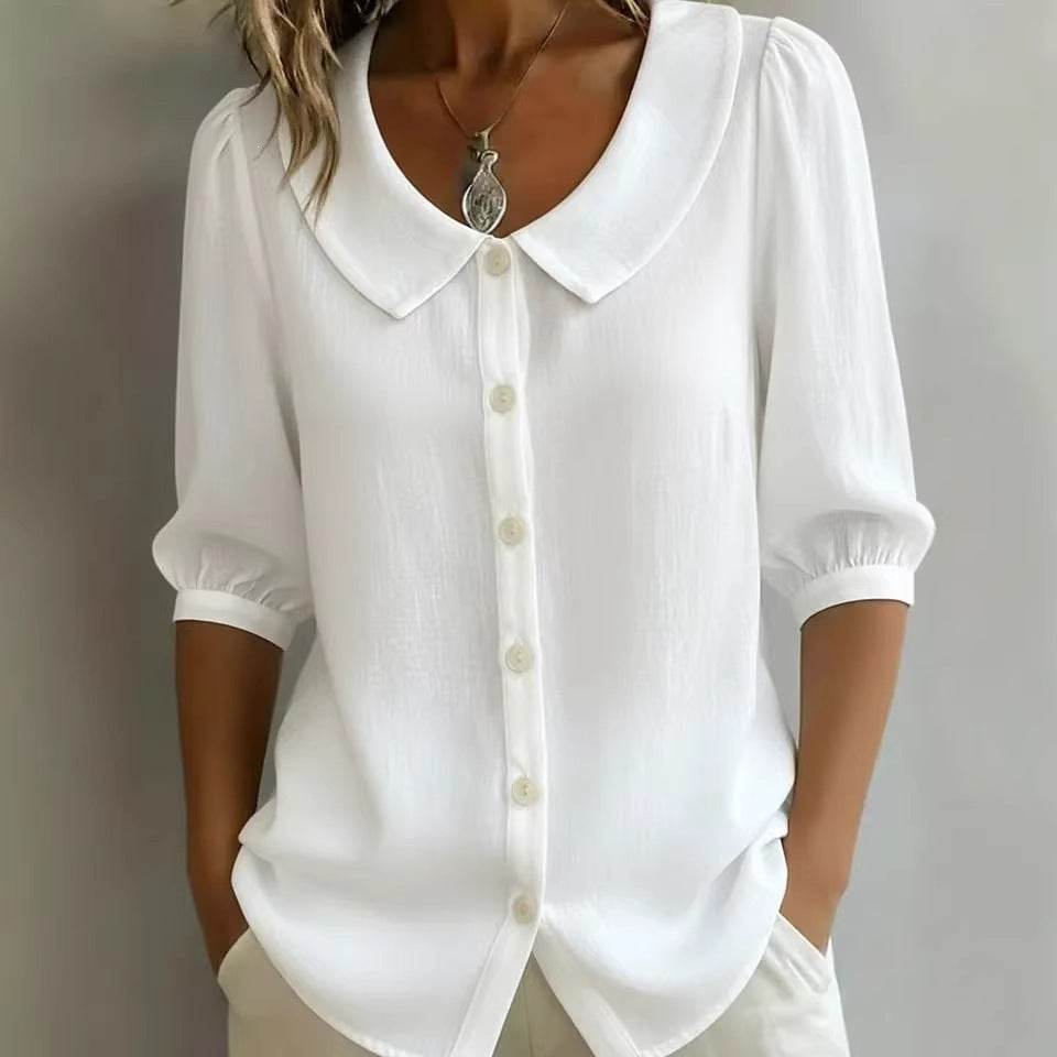 Sense Niche Commuter Linen Shirt Sleeve Shorts