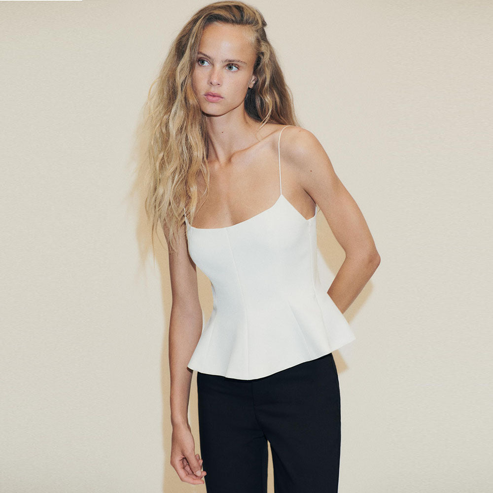 Women's Fashion Solid Color Sexy Sling Tops