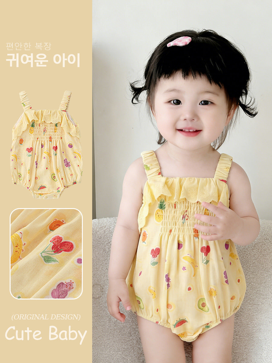Jumpsuit One Month Old Clothes Hundred Days Princess Rompers Jumpsuit, Climbing Suit
