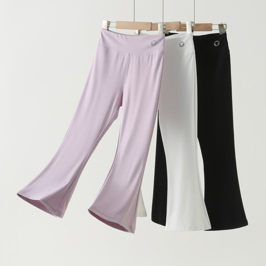 Children's Yoga Summer Skinny Shark Older Black Bell-bottoms Children's Pants