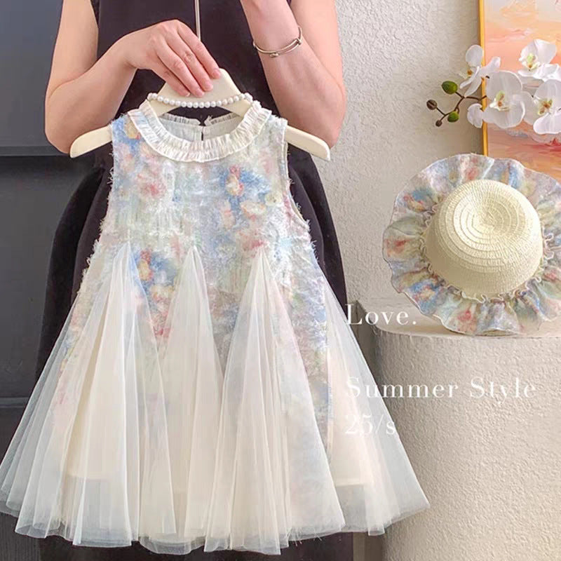 Fashion Princess Summer Fashionable Little Beautiful Mesh Children's Dress