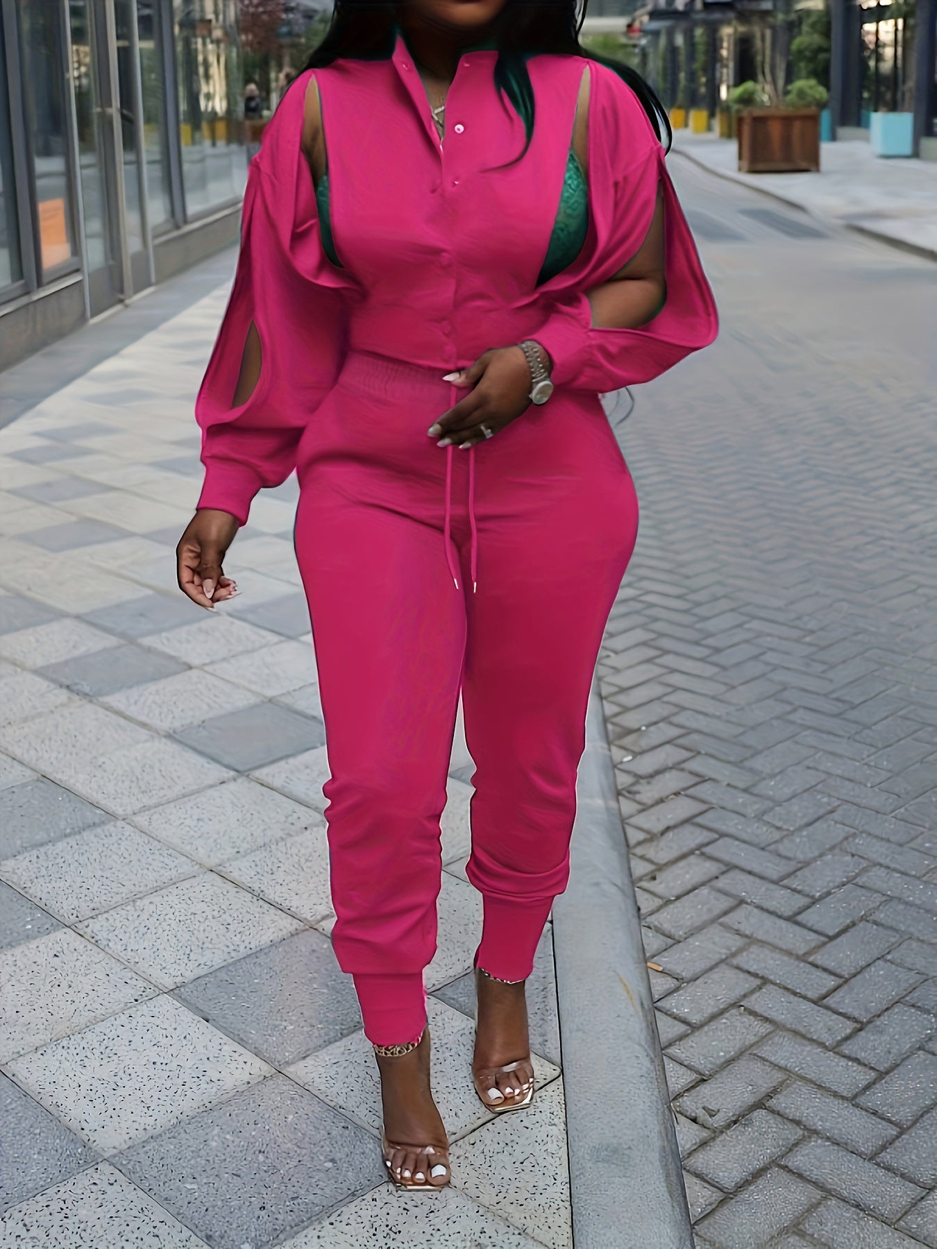 Fashion Beautiful Graceful Comfortable Women's Personality Fashion Casual Suit