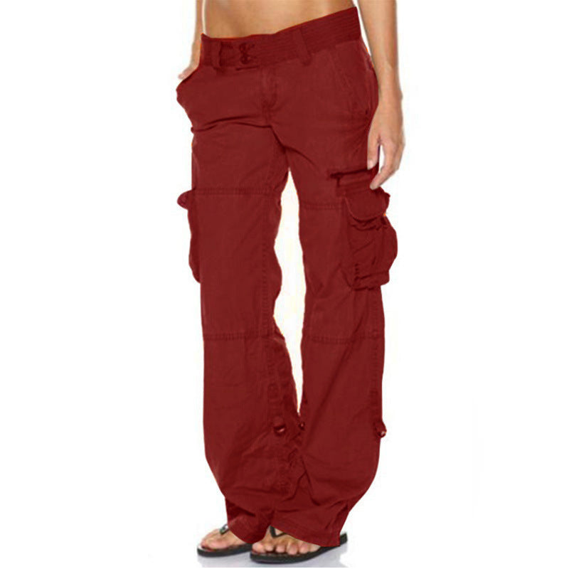 Women's French Wide Leg Loose Straight Overalls Casual Pants