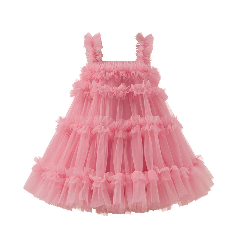 Princess Braces Fashionable Skirt Class High-grade Children's Dress