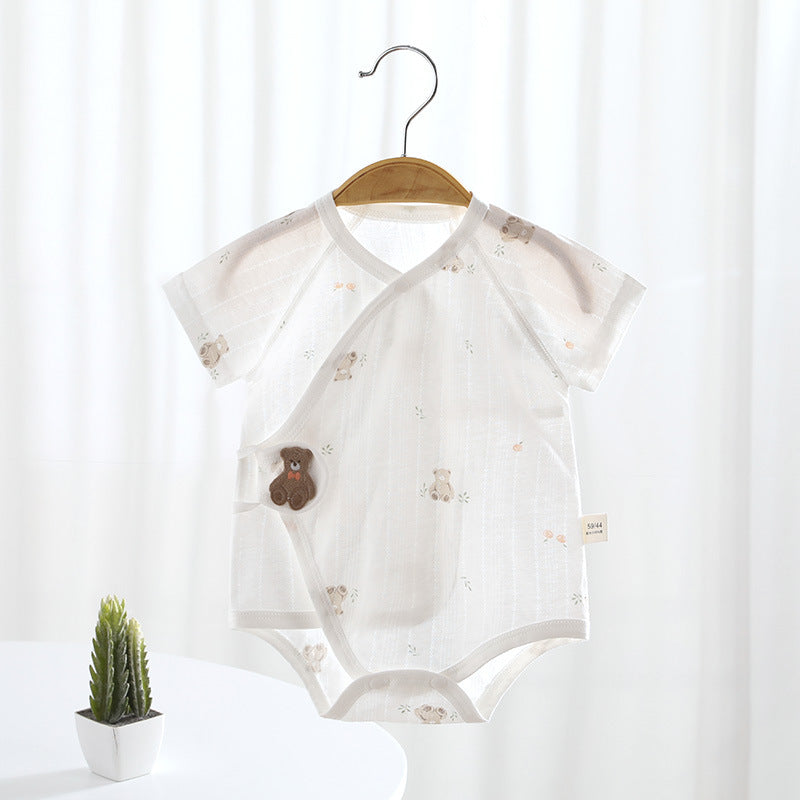 Born Short Sleeved Romper Clothes Summer Cotton Butt Jumpsuit, Climbing Suit
