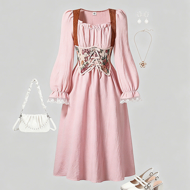 Children's Clothing French Royal Style Medieval Retro Long-sleeved Children's Dress