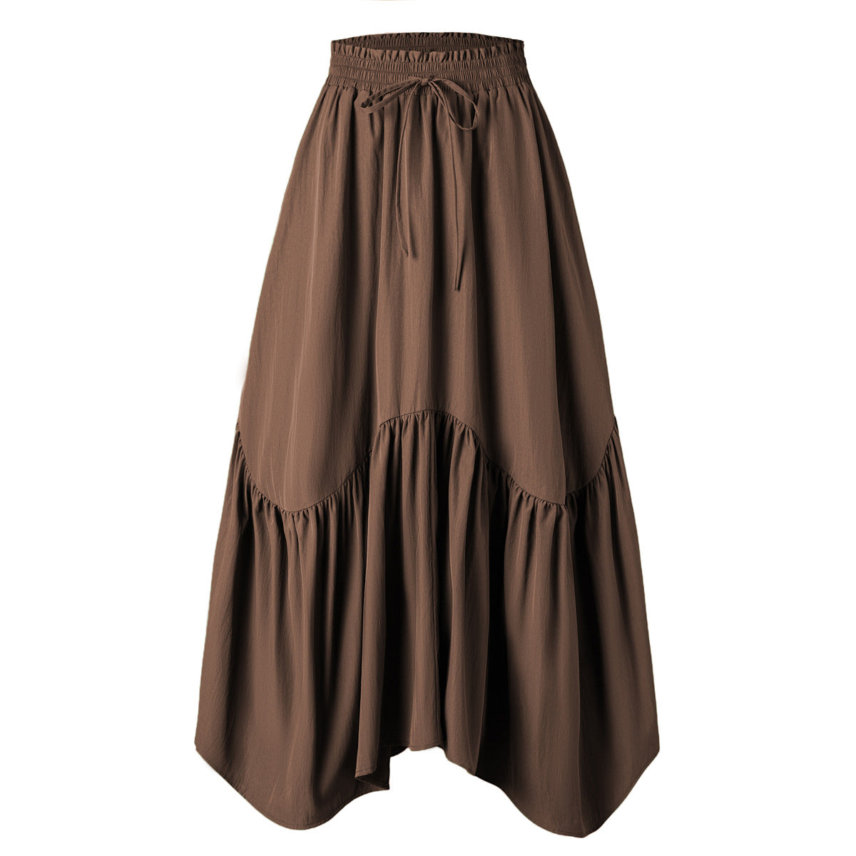 Women's Wave Adjustable High Waist Elastic Large Swing Retro Skirts