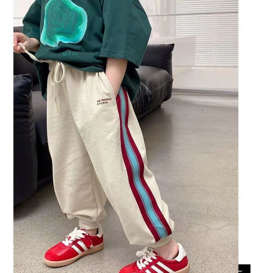 Children's Summer Trousers Clothes Side Tape Fashionable Children's Pants