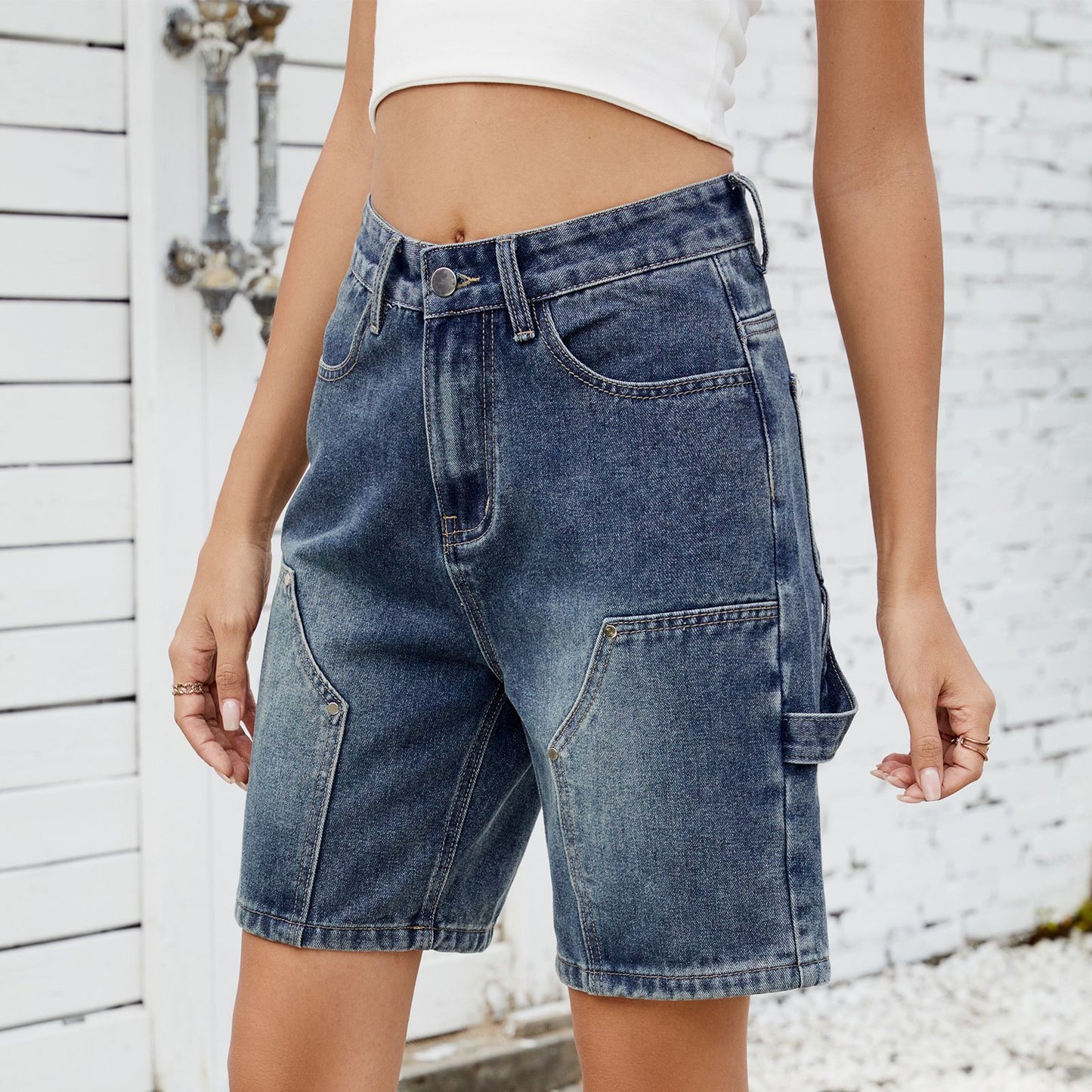 Women's Summer Street Washed Fashion Cool Denim Shorts