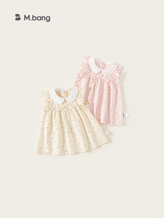 Summer Clothing Shirt Cute Contrast Color Doll Collar Little Children's Dress