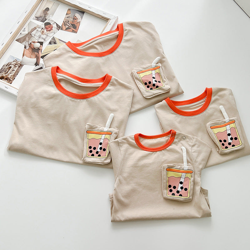 Clothes Summer For The Whole Family Western Style Cute Short Parent-child Outfit