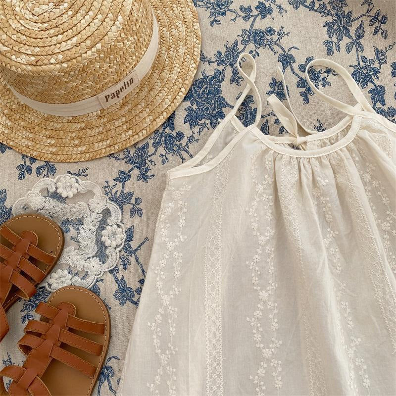 Children's Summer Western Style Cool Popular Korean Embroidered Jacquard Beach Children's Dress