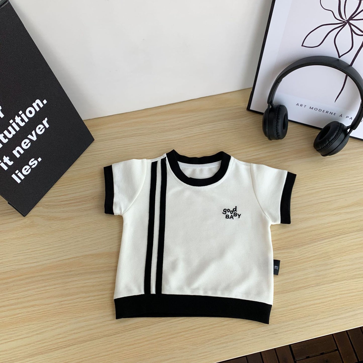 Children's Short Sleeve Tops Infant Summer Beads Polo Collar Top Children's T-shirt