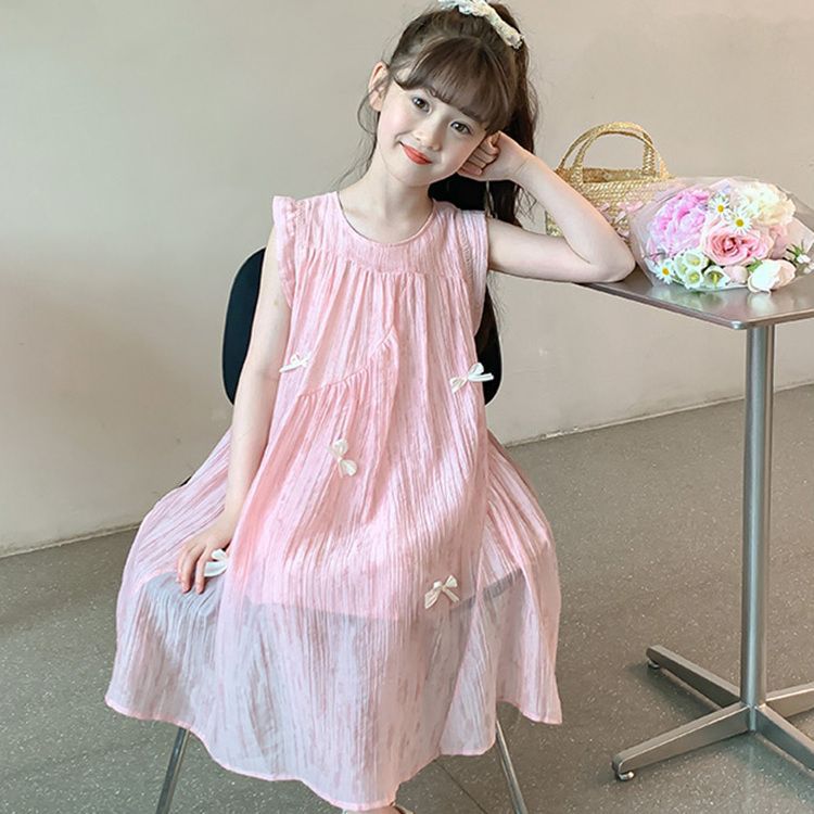 Children's Floral Summer Big Loose Sleeveless Vest Western Style Children's Dress