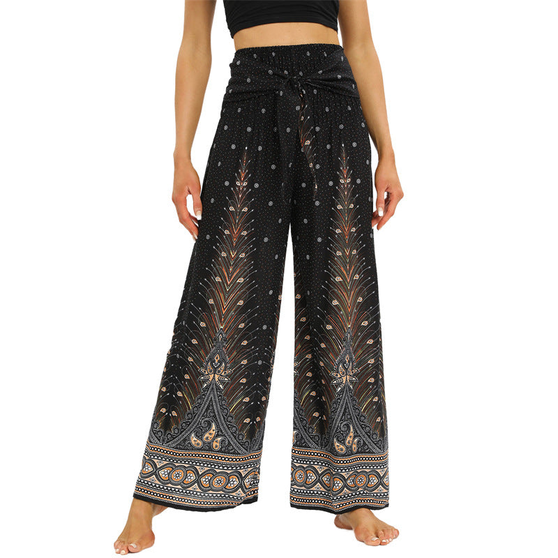 Bohemian Loose Rayon Culottes Ethnic Summer Pants