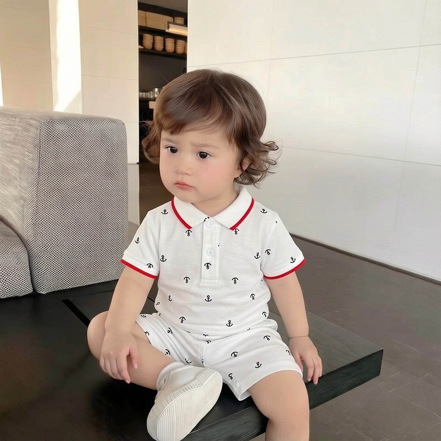 Clothes Gentleman One Year Old Celebration Dress Thin Jumpsuit, Climbing Suit