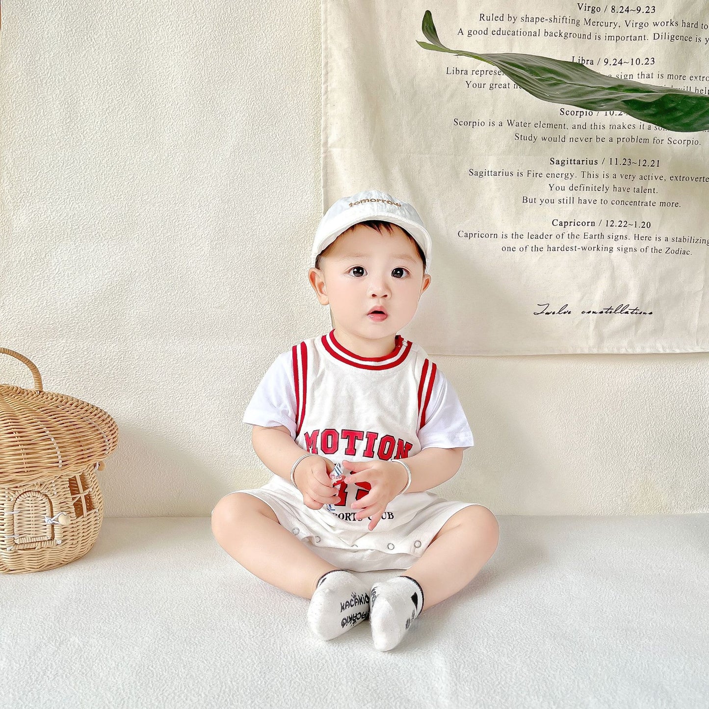 Women's & Men's Infant Rompers Summer Fake Two-piece Design Basketball Romper Going Jumpsuit, Climbing Suit