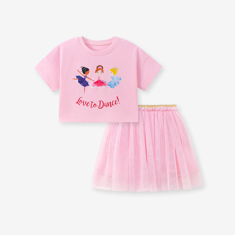 Children's Summer Chiffon Skirt Cute Sweet Clothing Children's Suit