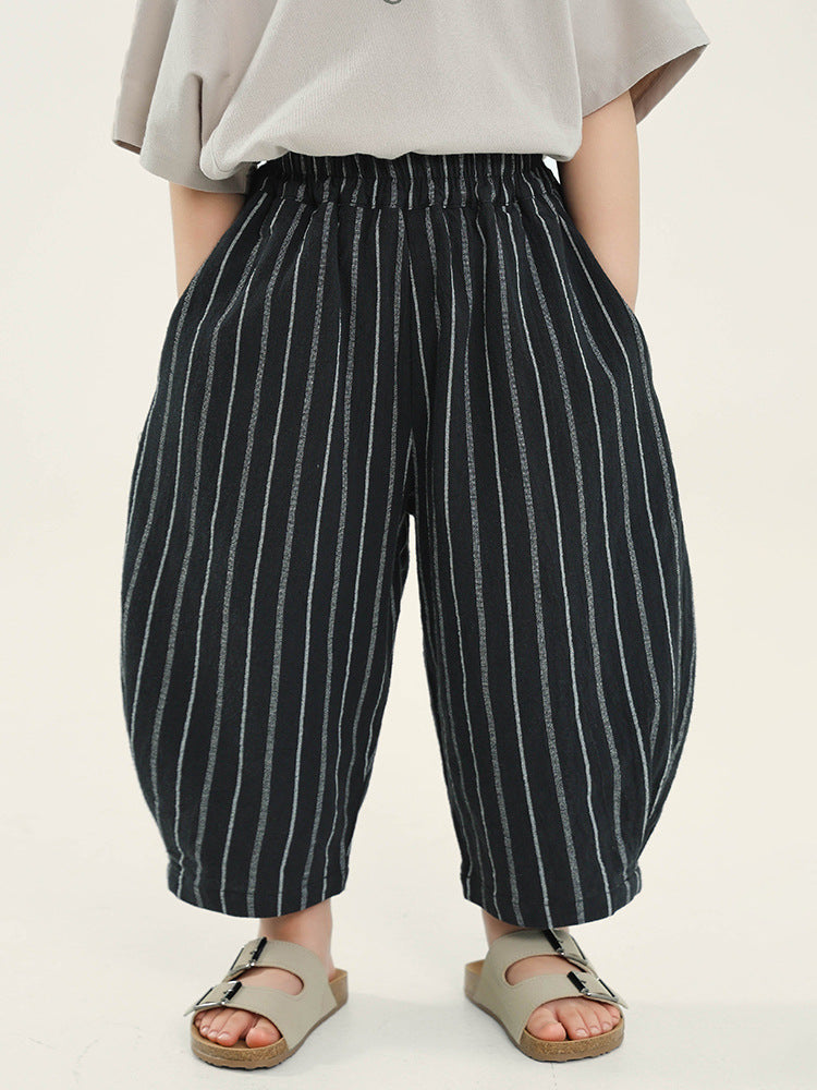 Children's Clothing Summer Korean Vertical Striped Thin Children's Pants