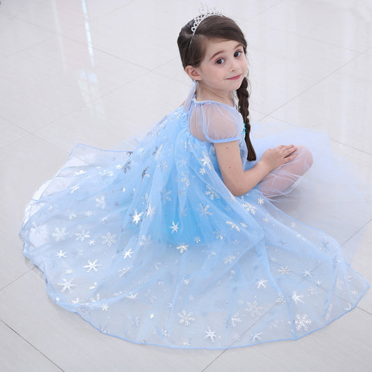 Frozen Ice Queen Princess Elsa Tulle Tutu Children's Dress