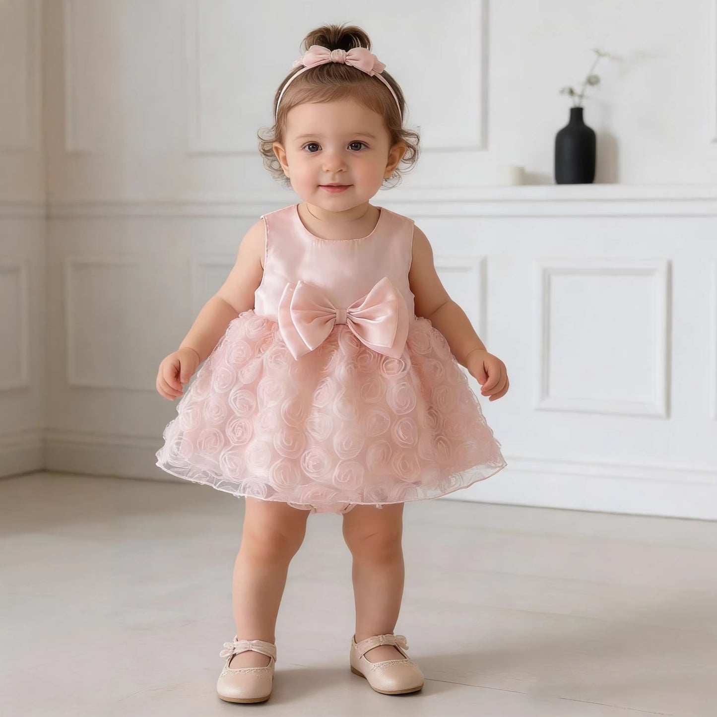 Skirt Vest Rose Summer Sweet Birthday Children's Dress