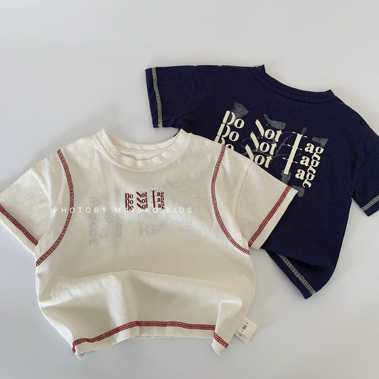 Children's Short-sleeved Summer Clothes Western Style Printed Boy Thin Type Children's T-shirt