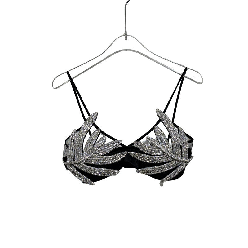 Women's Diamond Three-dimensional Leaf Camisole Sexy Slim Fit Small Vest/suspenders/tube Top