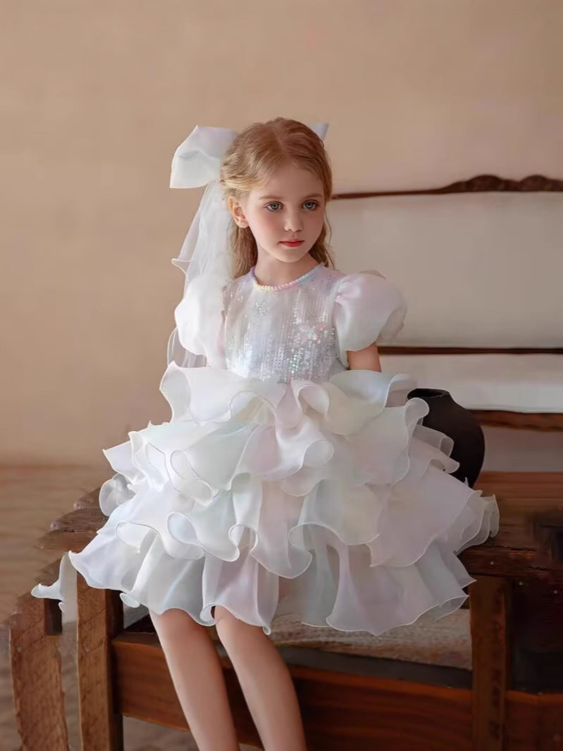 Children's Summer Princess Pettiskirt Gauze Rainbow Children's Dress