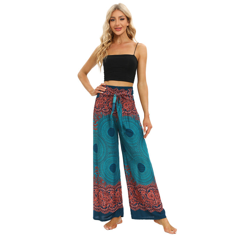 Classic Bohemian Loose Rayon Culottes Summer Casual Pants