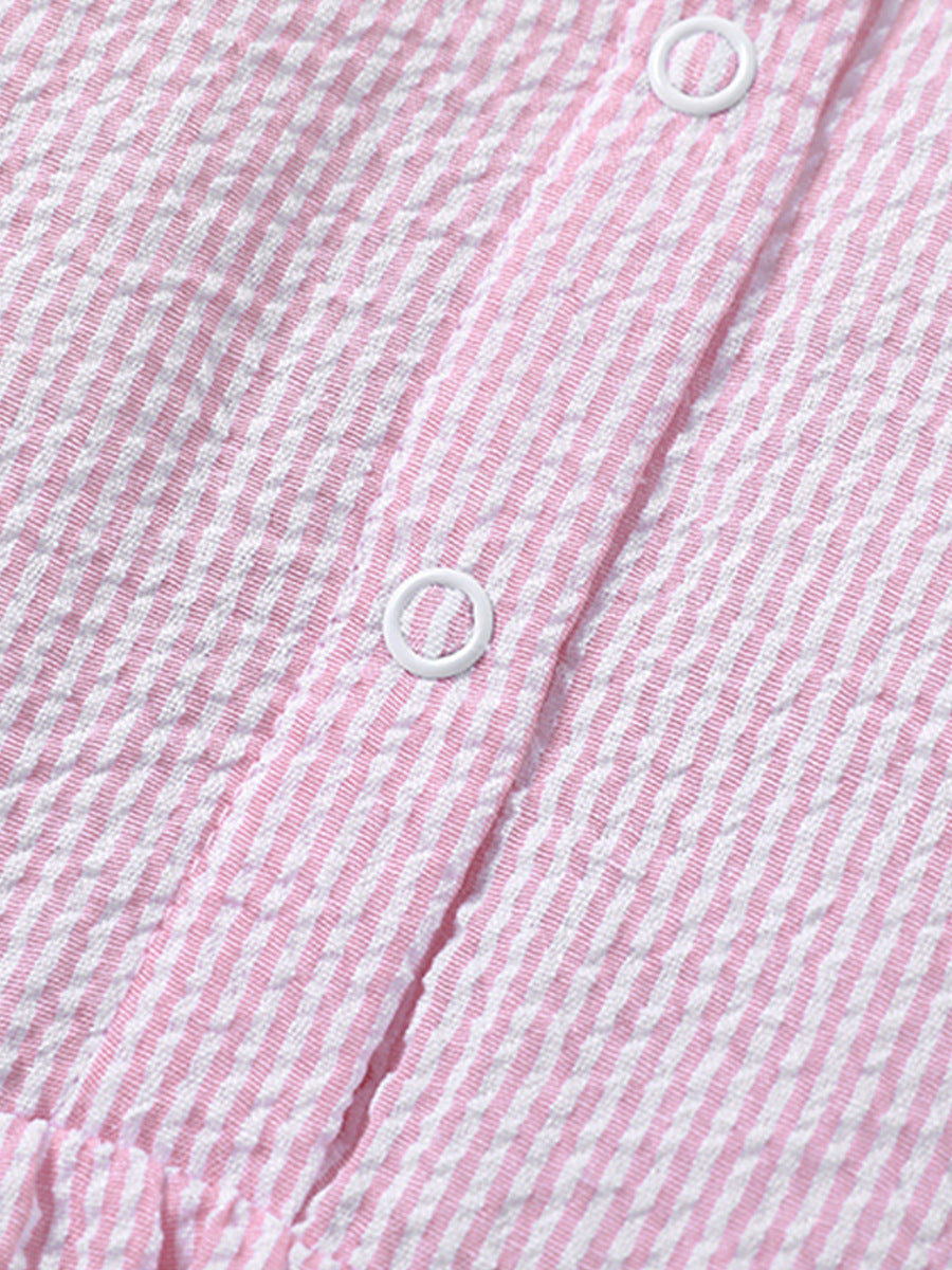 Children's Skirt Summer Woven Short Sleeve Skirts Children's Dress