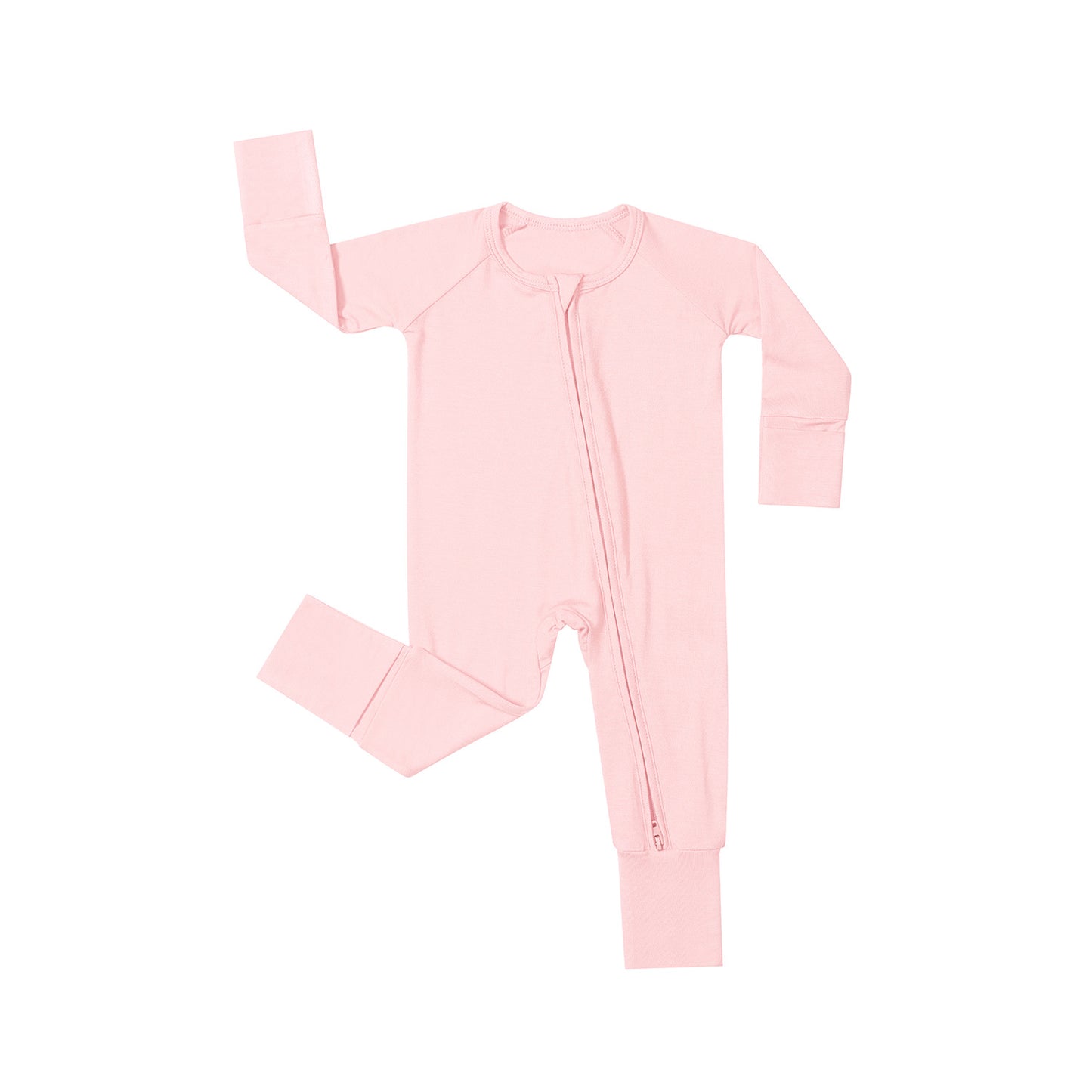 Bamboo Fiber Jumpsuits Romper Candy Color Long Sleeve Double Zipper Jumpsuit, Climbing Suit