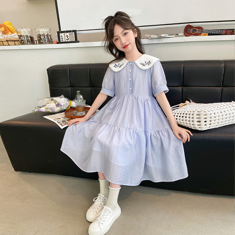 Big Korean Style Western Doll Collar Children's Dress