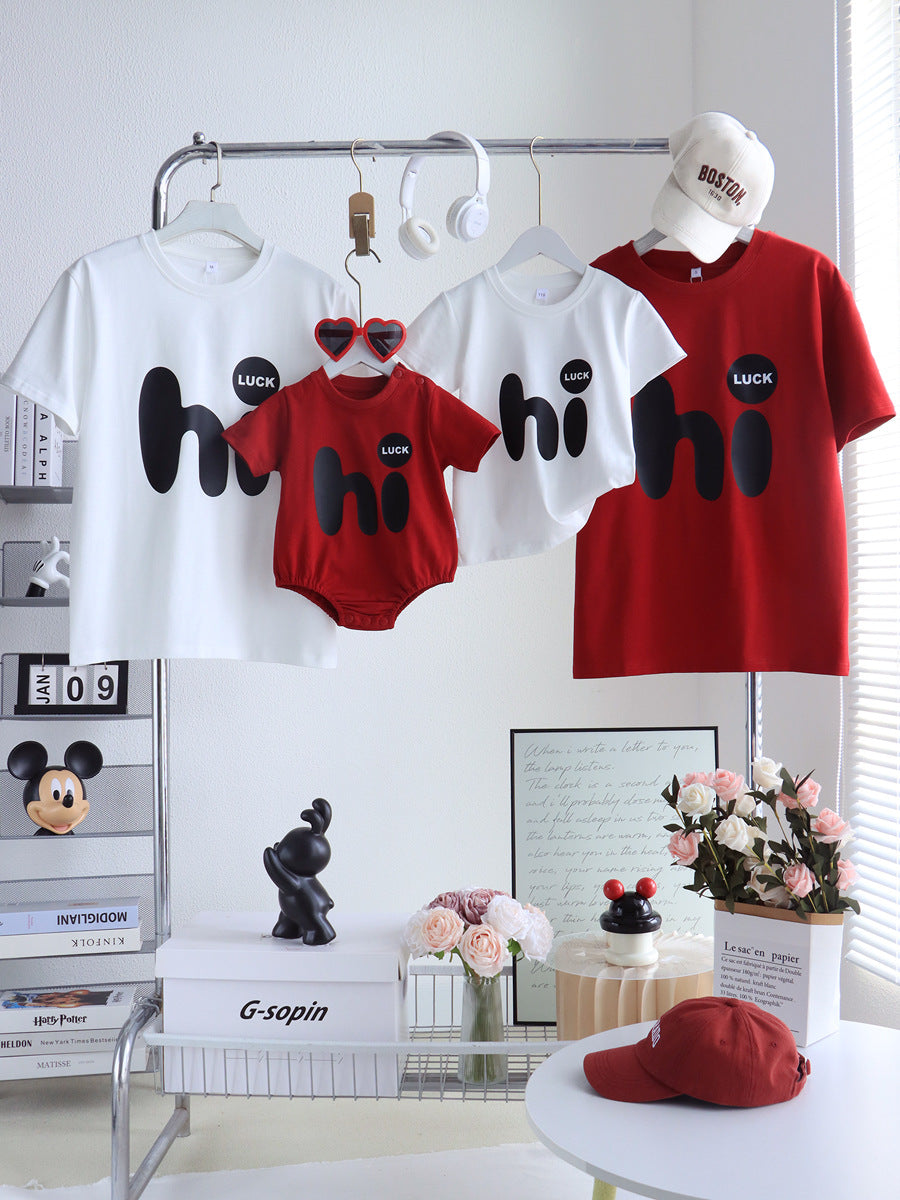 Romper Summer Short-sleeved T-shirt Family Of Parent-child Outfit