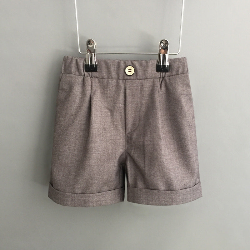 Children's Suit Summer Boys Black Primary School Performance Wear Short Children's Pants