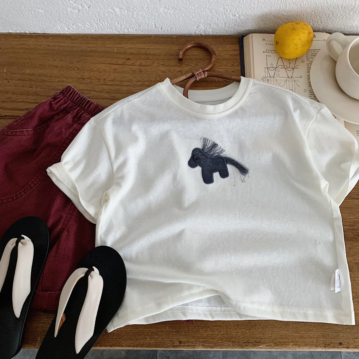 Children's Summer Korean Three-dimensional Pony Fashionable Clothing Class Children's T-shirt