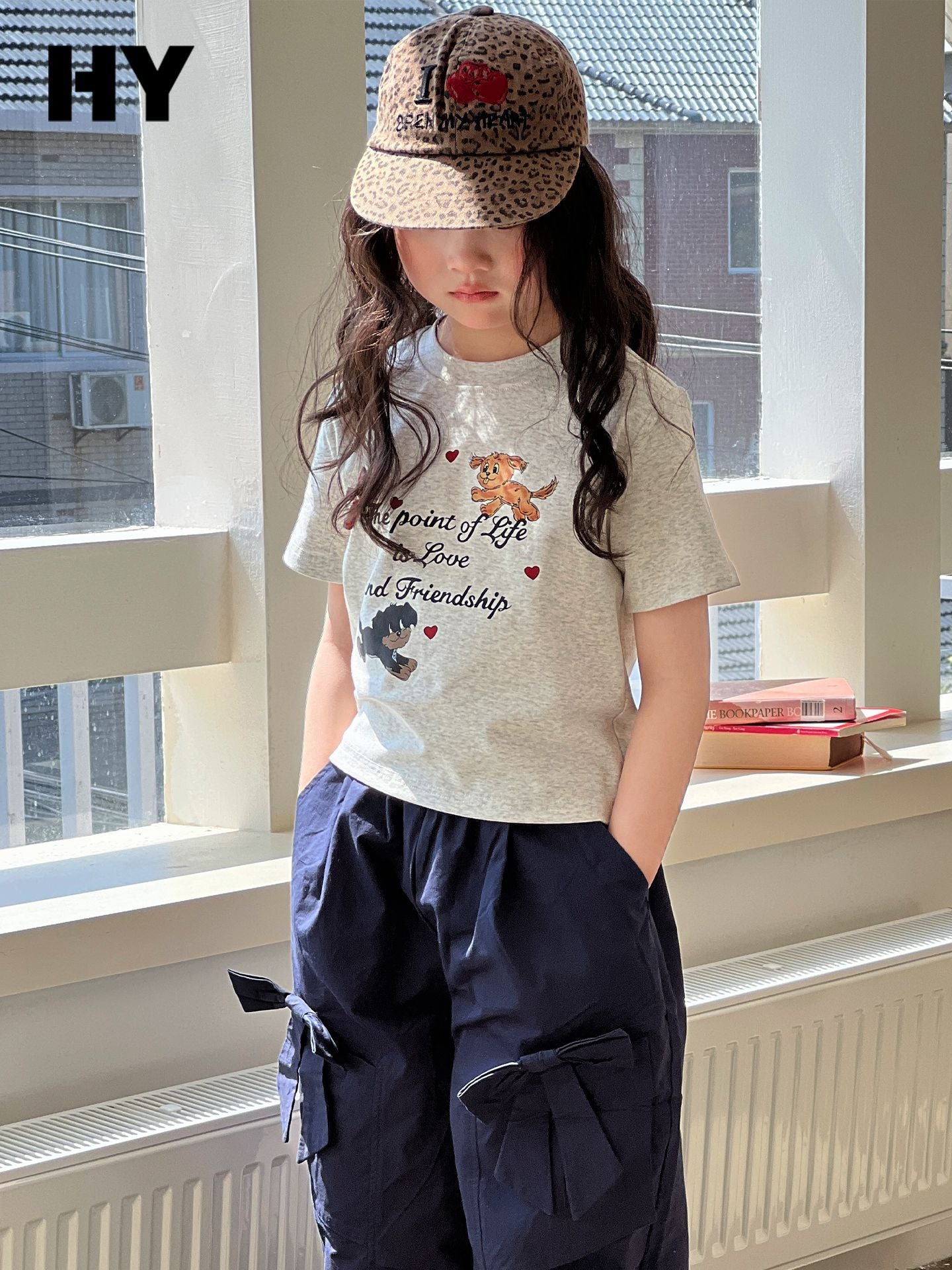 Children's Clothing Summer Cartoon Print Loose Bottoming Children's T-shirt