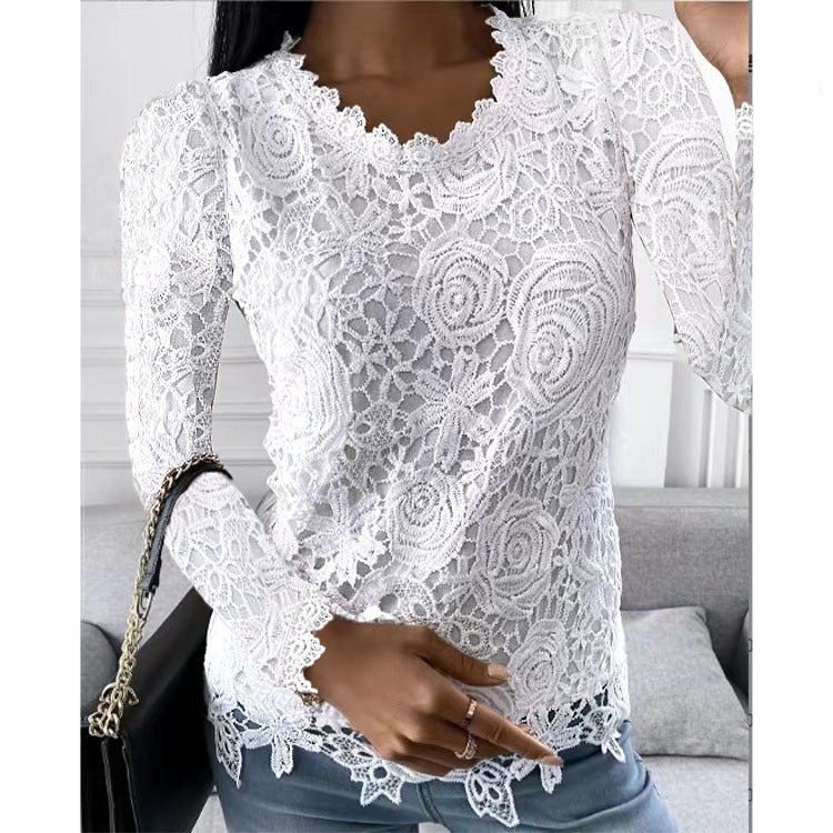 Cool Classy Fashion New Women's Summer Lace Shirt, Chiffon Shirt