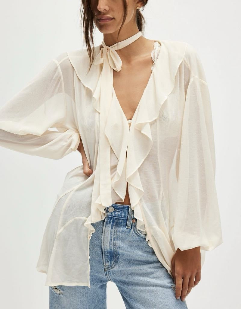 Women's Summer Solid Color Sexy Ruffled Bell Clothing