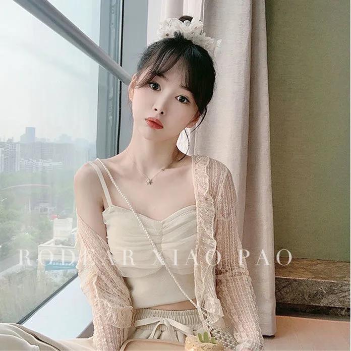 Summer Small Shawl Long Sleeve Overshirt Thin Air Shorts