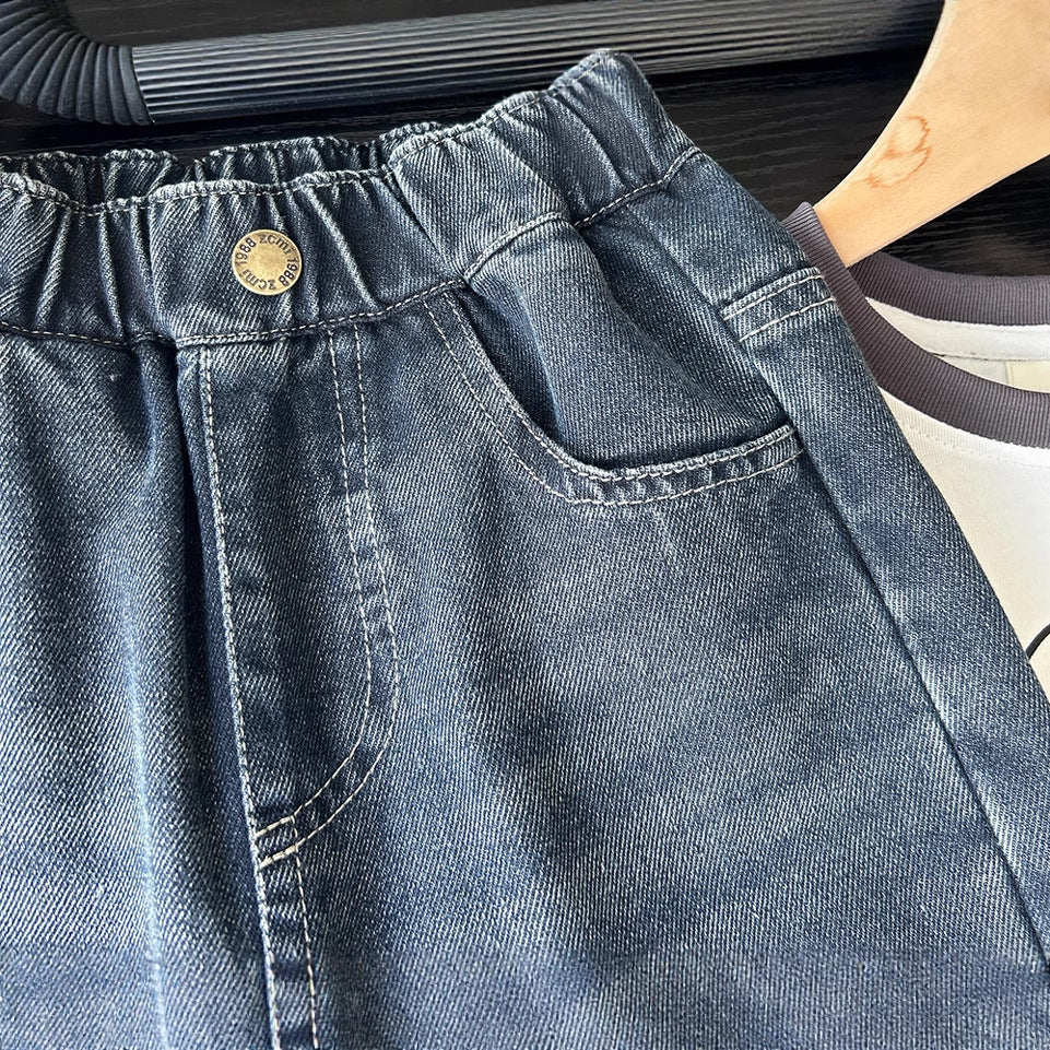 Children's Autumn Clothing Dark Denim Trousers Jeans Children's Pants