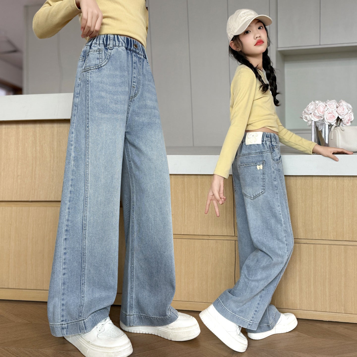 Trendy Junior High School Jeans Casual Children's Pants