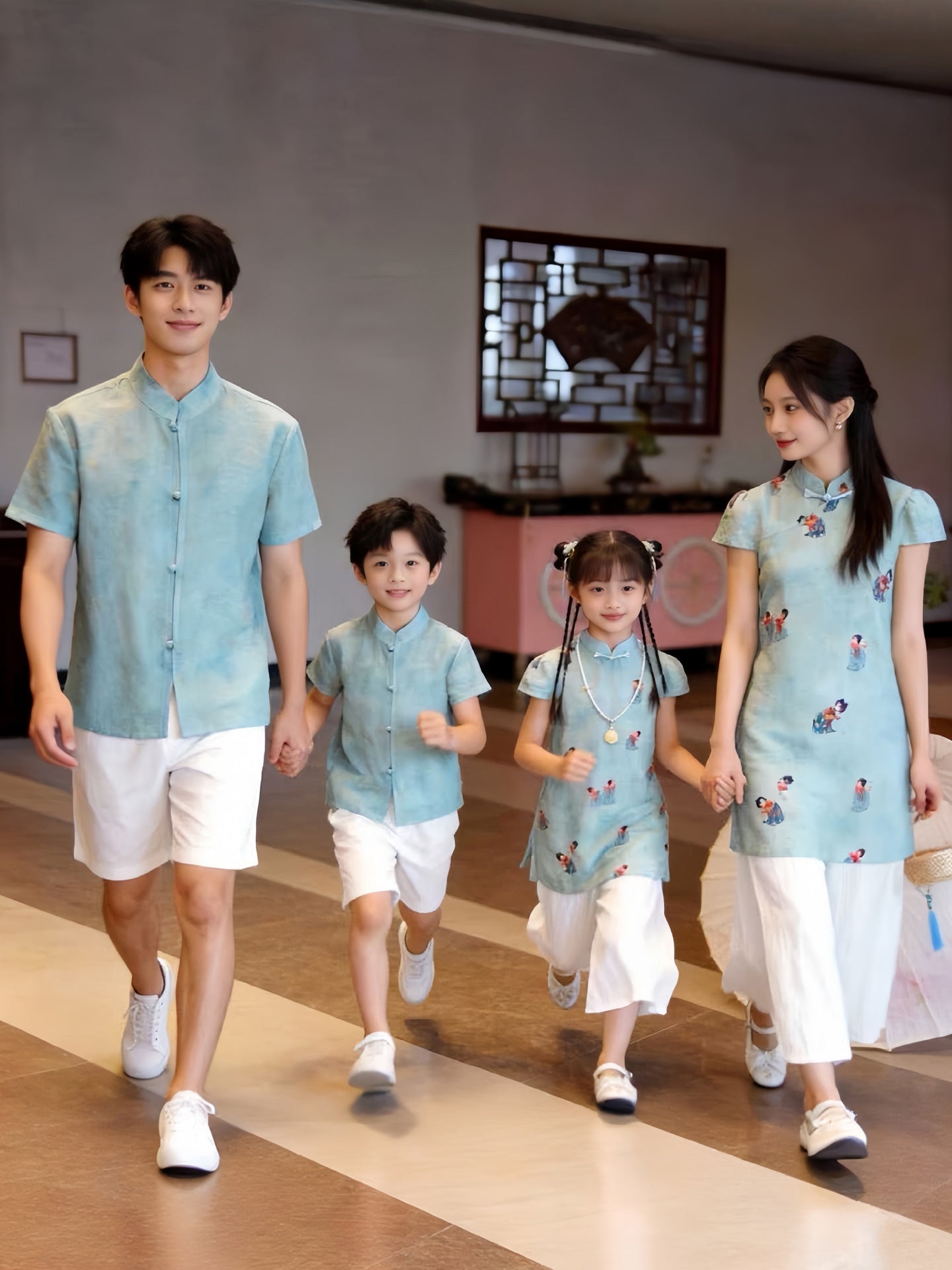 Children's Wear Suit Improved Cheongsam Ancient Tang Parent-child Outfit