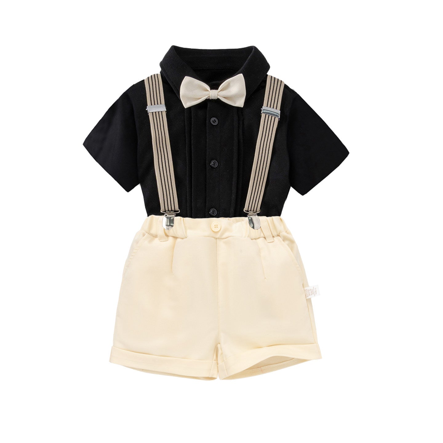 Children's Summer Overalls Short-sleeved Two-piece Set First Birthday Dress Children's Suit