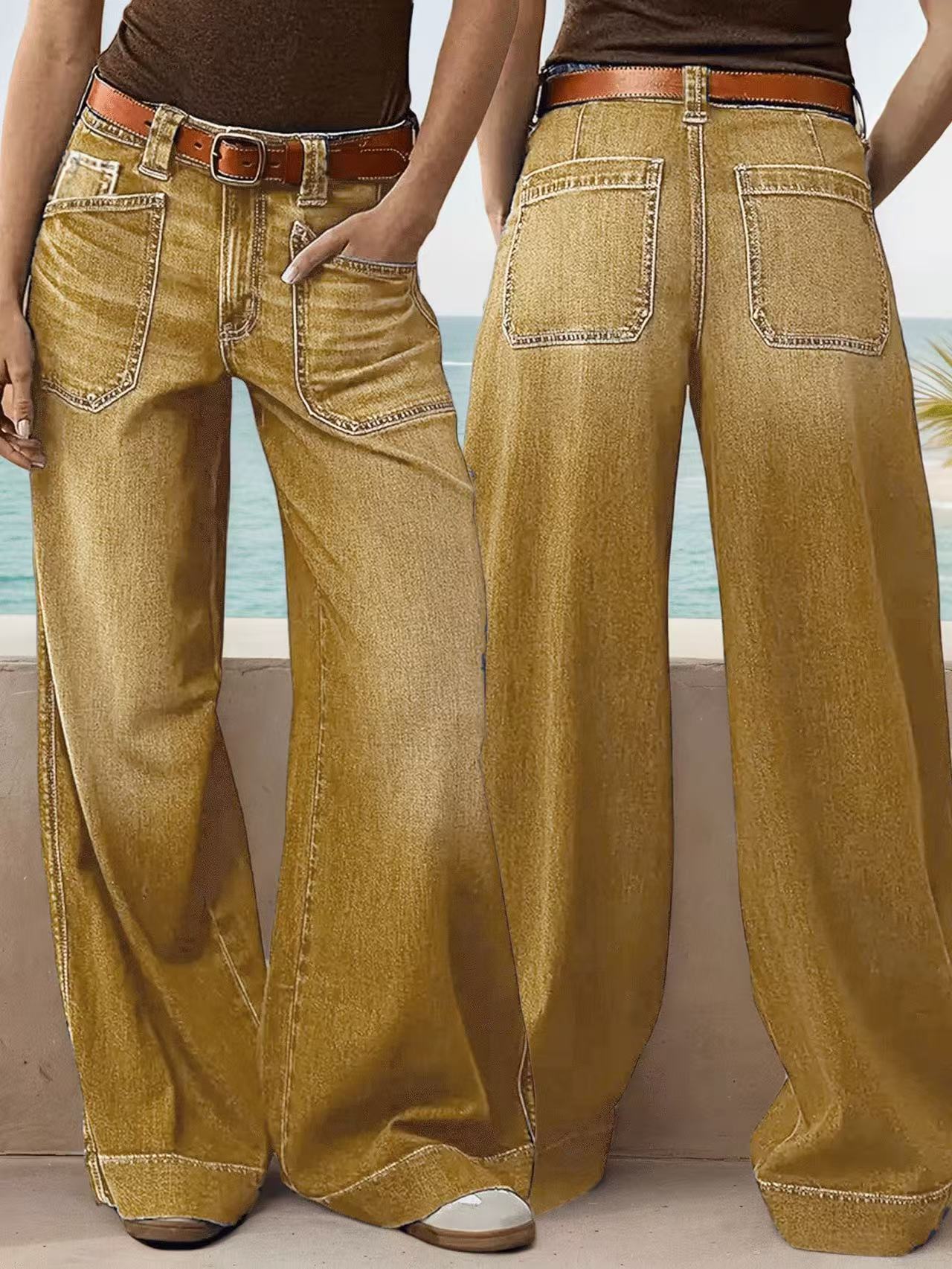 Classy Loose Slimming Ladies Straight Denim Women's Jeans