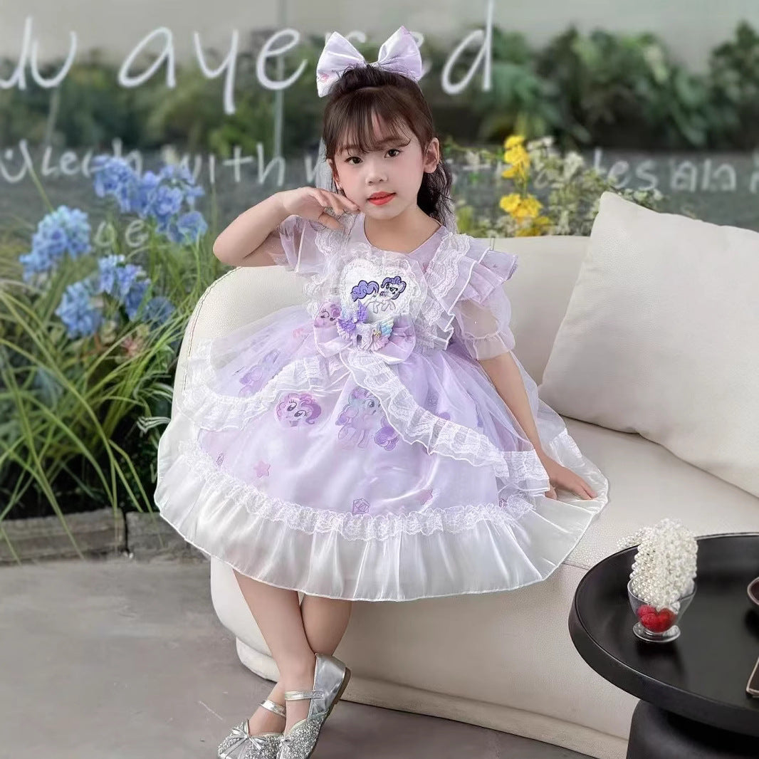 Children's My Little Pony Princess Skirt Lolita Gauze Summer Children's Dress