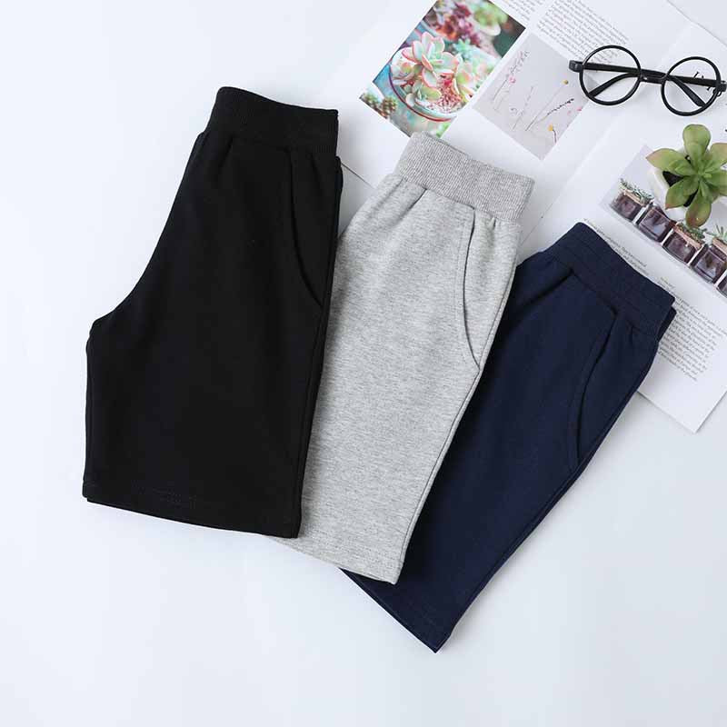 Children's Summer Version Cotton Shorts Boy Size Leisure Sports Home Solid Children's Pants