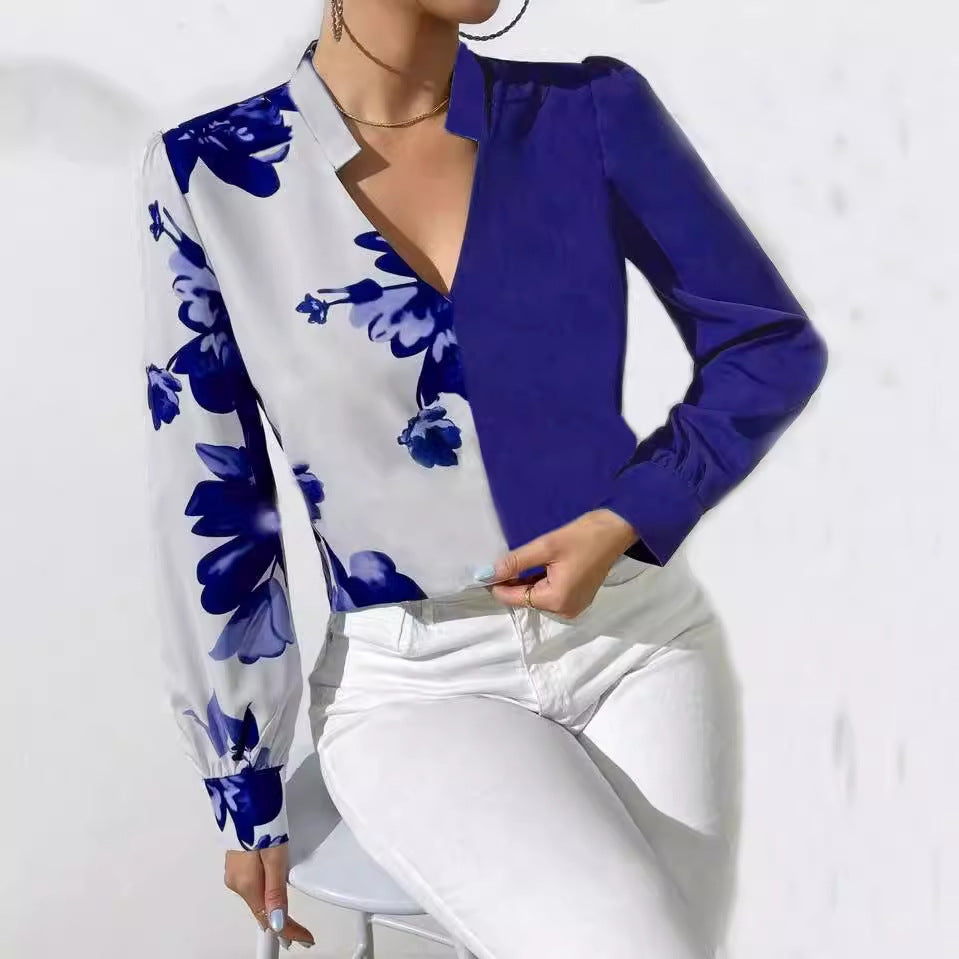Glamorous Women's Printing Long Sleeve Shirt Coats