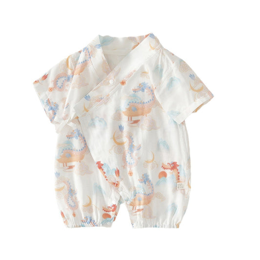Anyang Clothes Jumpsuits Gauze Cotton Short-sleeved Rompers For Jumpsuit, Climbing Suit